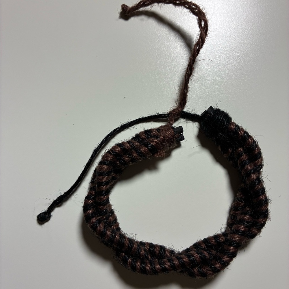 Braided Black and Brown Bracelet